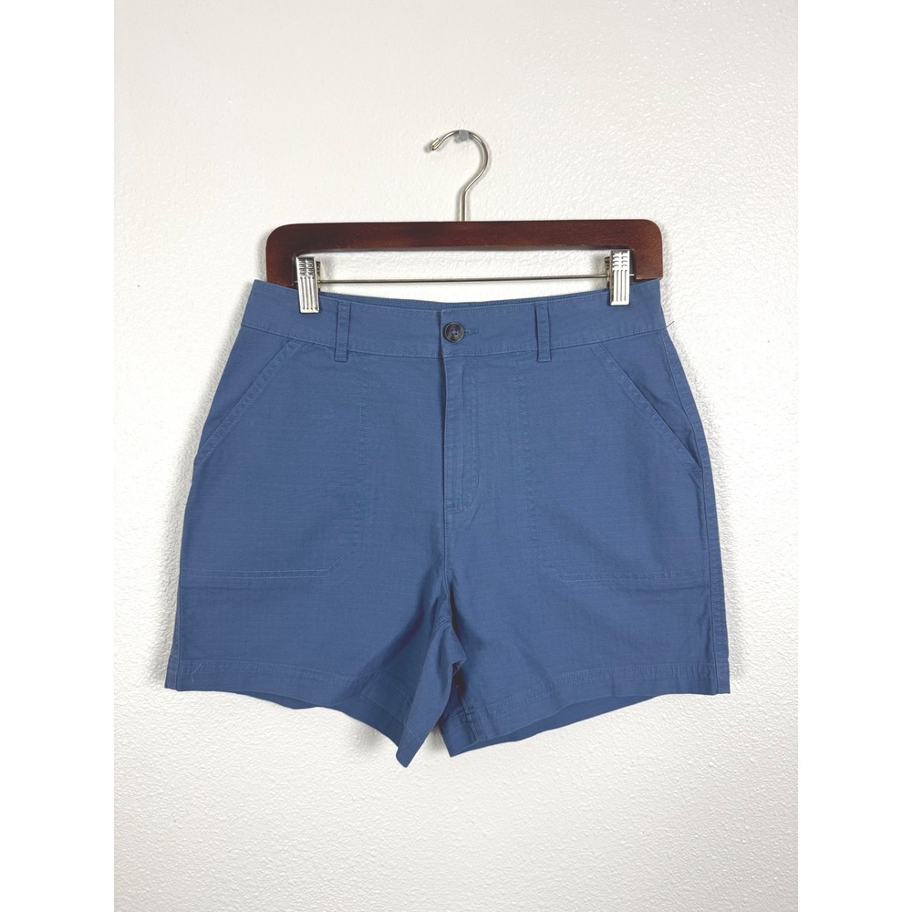 Eddie Bauer Shorts Womens 6 Blue Ripstop Specialty Dyed Hiking Utility Cargo
